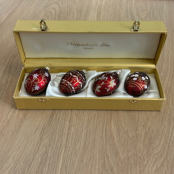 Oberfraenkische Glas GermanVintage hand-blown Christmas ornaments - Picture 1 of 5